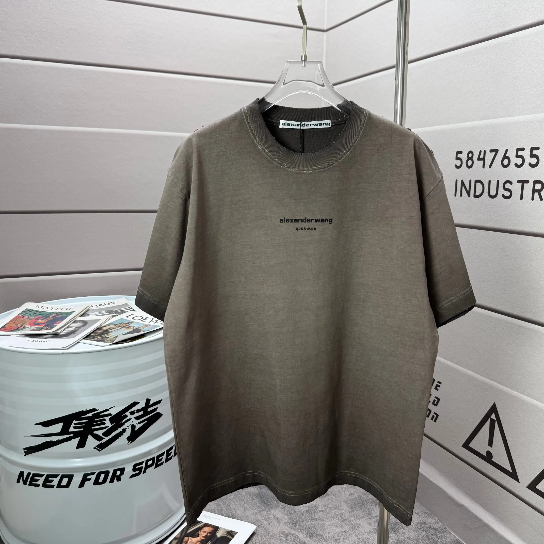 # 90 Alexand 2026 New Arrival tee Same Style : Gray Size :S M L XL XXL Size： S （90-130 ） M （120-150 ） L （140-165 ） XL （160-180 ） XXL （180 ）